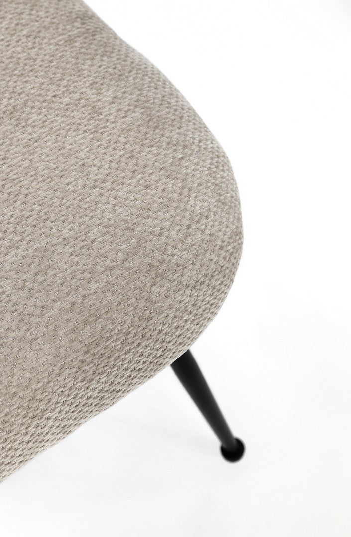 Scaun Dining Tapițat Textil Gri, Geisen Bizzotto - Imagine 8