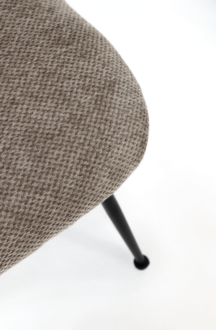 Scaun Dining Tapițat Textil Taupe, Geisen Dark Bizzotto - Imagine 8