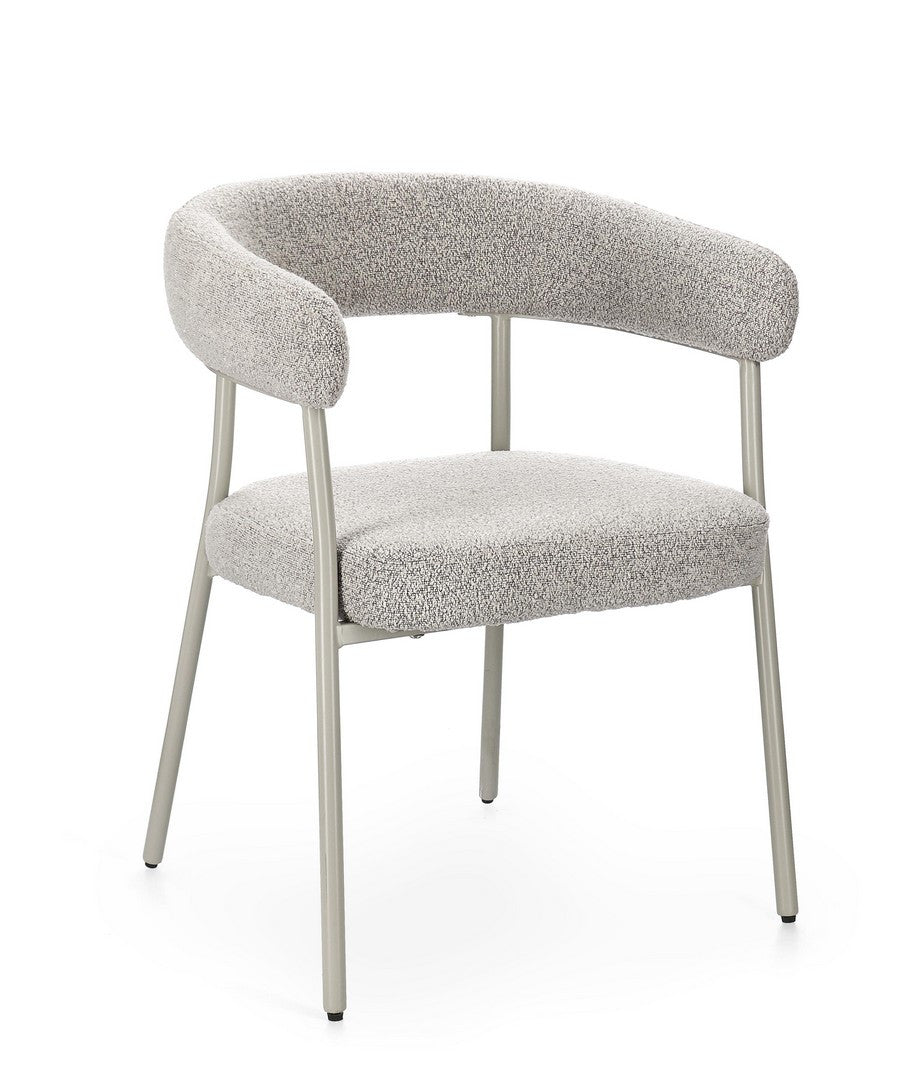 Scaun Dining Tapițat Textil Gri, Giaele Bizzotto - Imagine 1