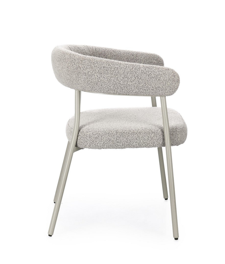 Scaun Dining Tapițat Textil Gri, Giaele Bizzotto - Imagine 6