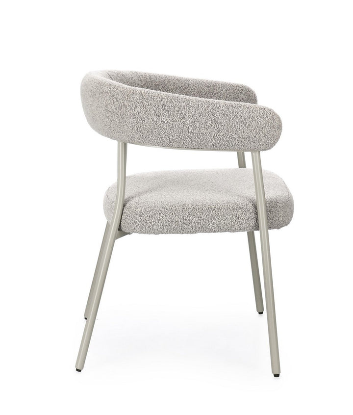 Scaun Dining Tapițat Textil Gri, Giaele Bizzotto - Imagine 6