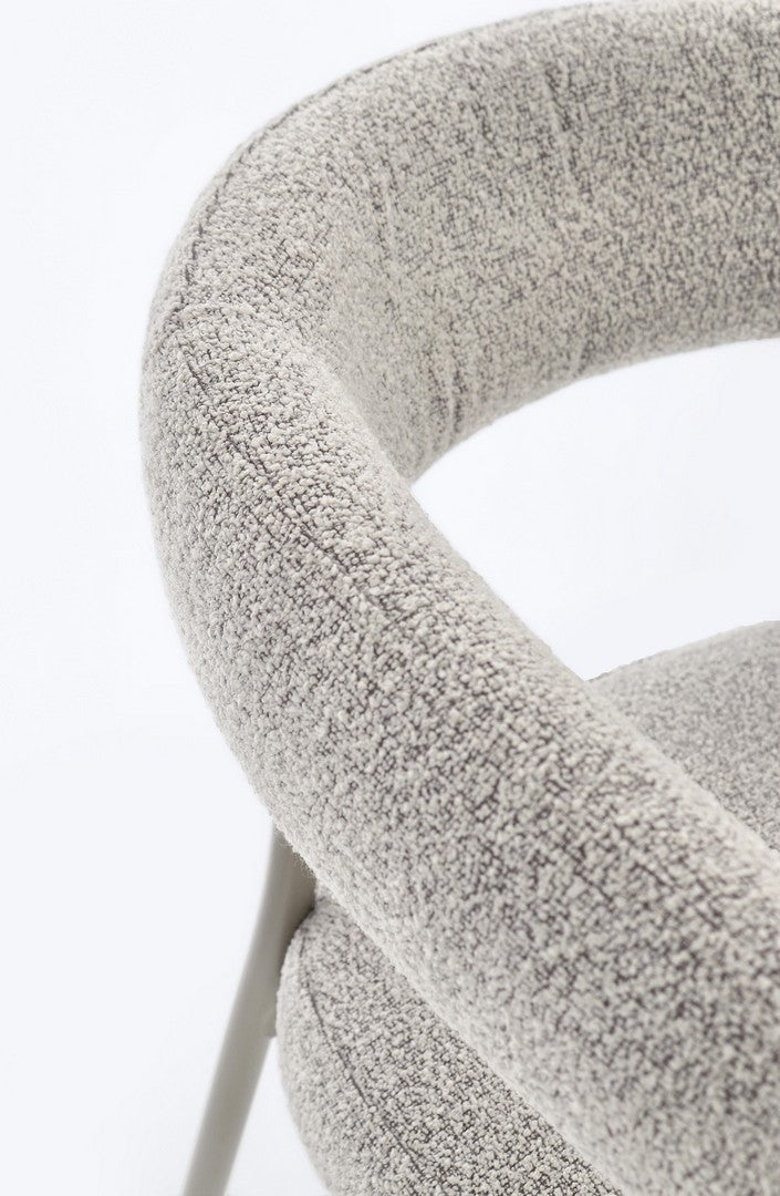 Scaun Dining Tapițat Textil Gri, Giaele Bizzotto - Imagine 7
