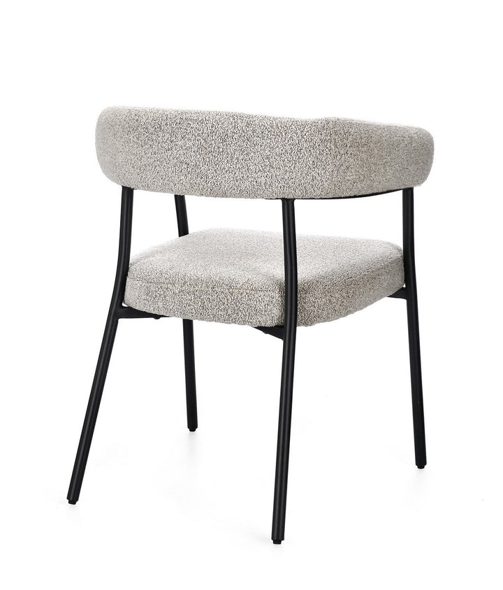 Scaun Dining Tapițat Textil Gri, Giaele Bizzotto - Imagine 2