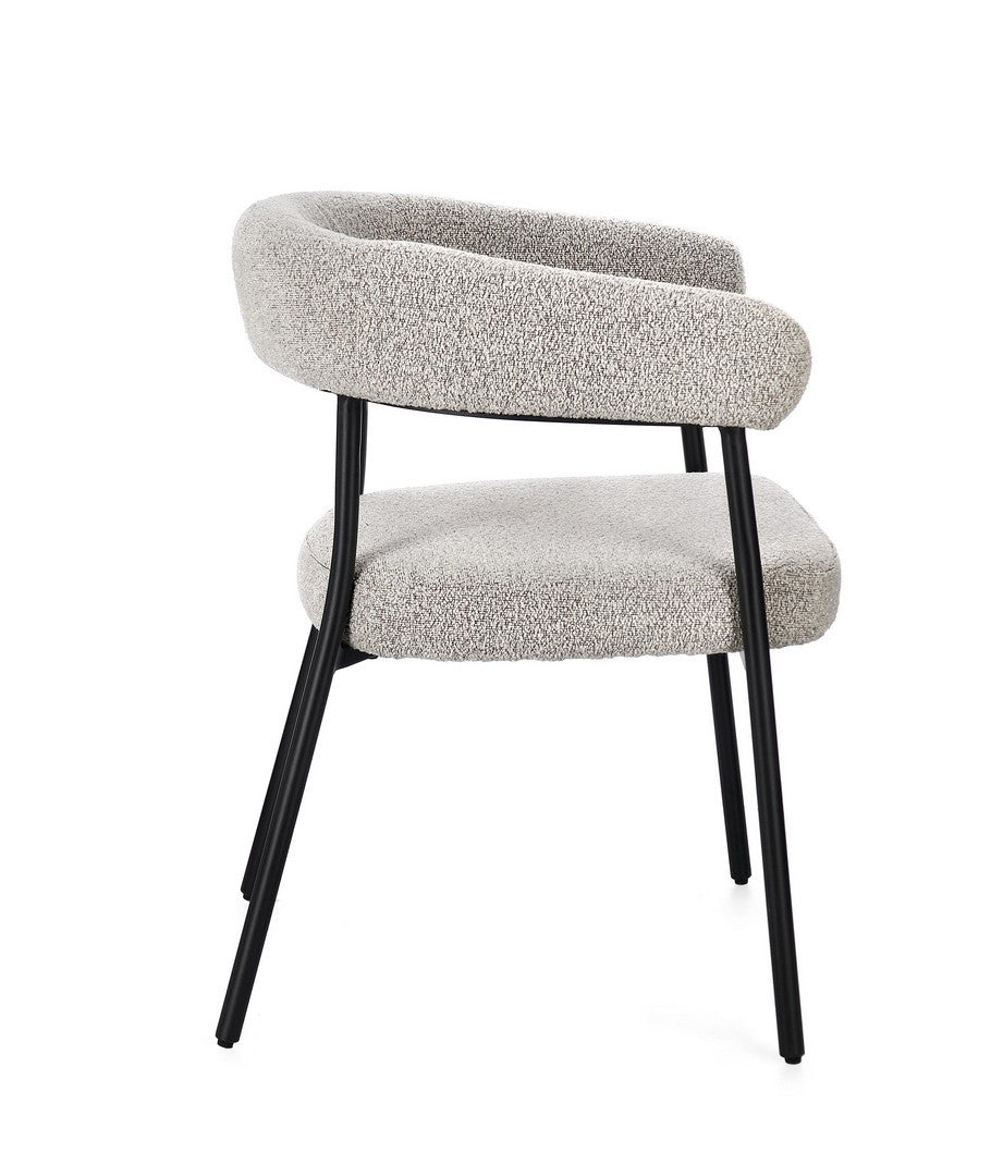 Scaun Dining Tapițat Textil Gri, Giaele Bizzotto - Imagine 6
