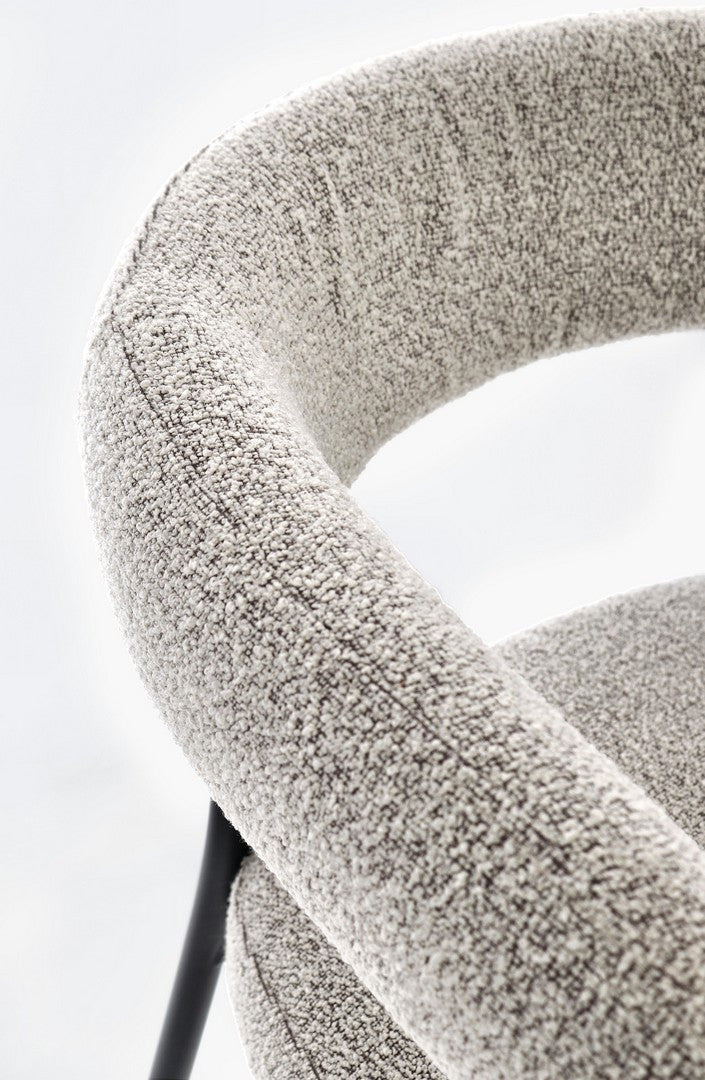 Scaun Dining Tapițat Textil Gri, Giaele Bizzotto - Imagine 7