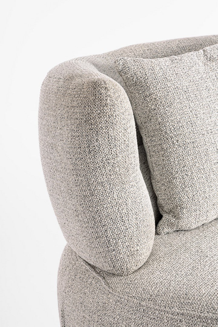 Fotoliu Rotativ Tapițat Textil Gri, GONNIE Bizzotto - Imagine 7