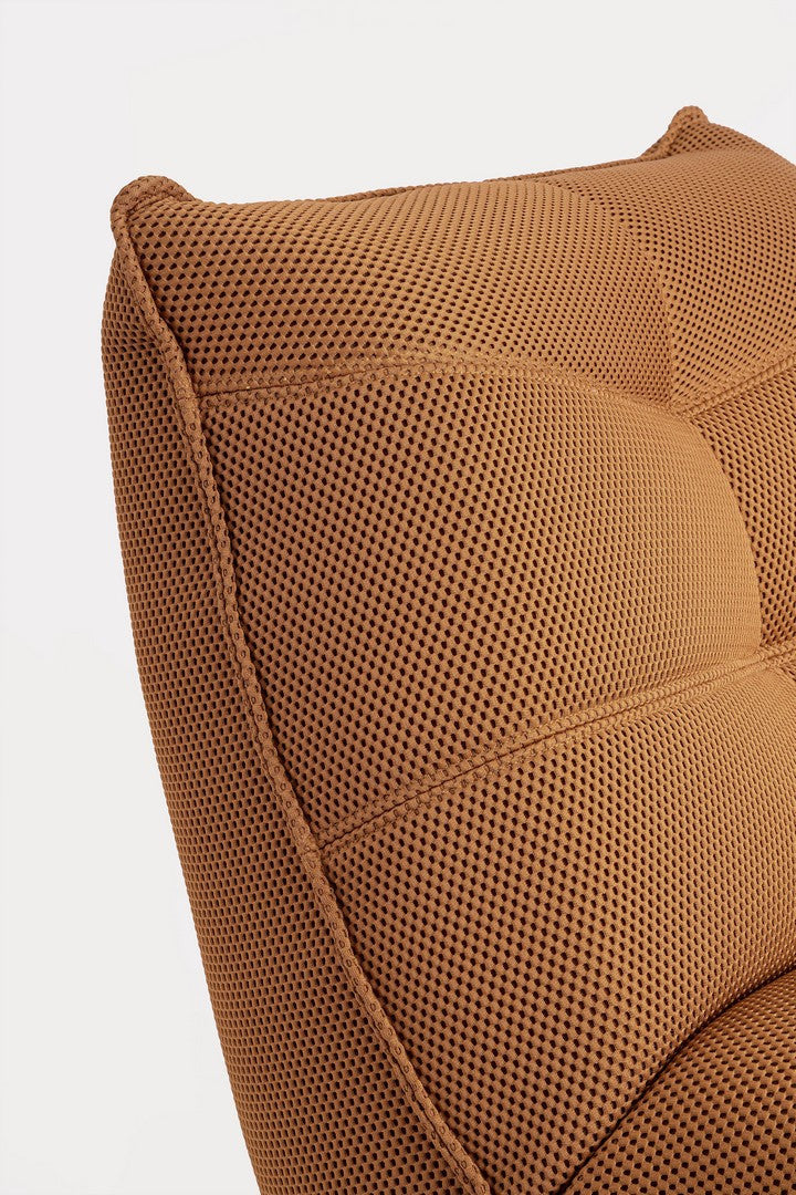 Fotoliu Rotativ Tapițat Textil Cărămiziu, Gitta Brick Bizzotto - Imagine 6