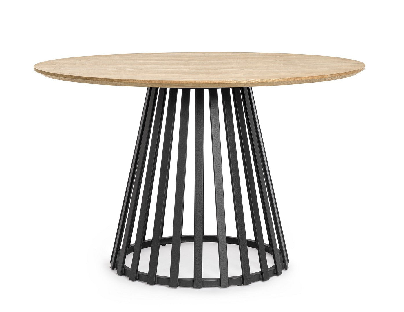 Masă Rotundă Contemporană Negru/Natural, Cillian Bizzotto - Imagine 1