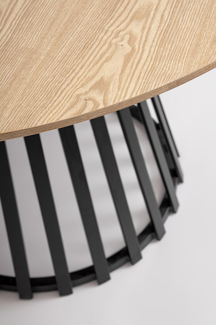Masă Rotundă Contemporană Negru/Natural, Cillian Bizzotto - Imagine 3