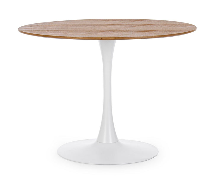 Masă Rotundă Design Modern, Bloom Veneer Bizzotto - Imagine 1