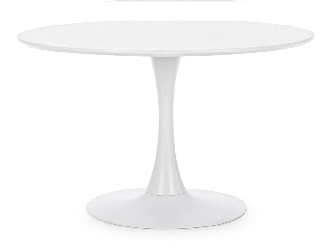 Masă Rotundă Albă Pentru Dining, Bloom Bizzotto - Imagine 1