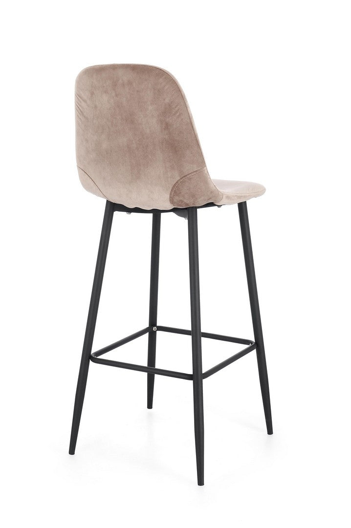 Scaun Bar Tapițat Catifea Taupe, Irelia Bizzotto - Imagine 2