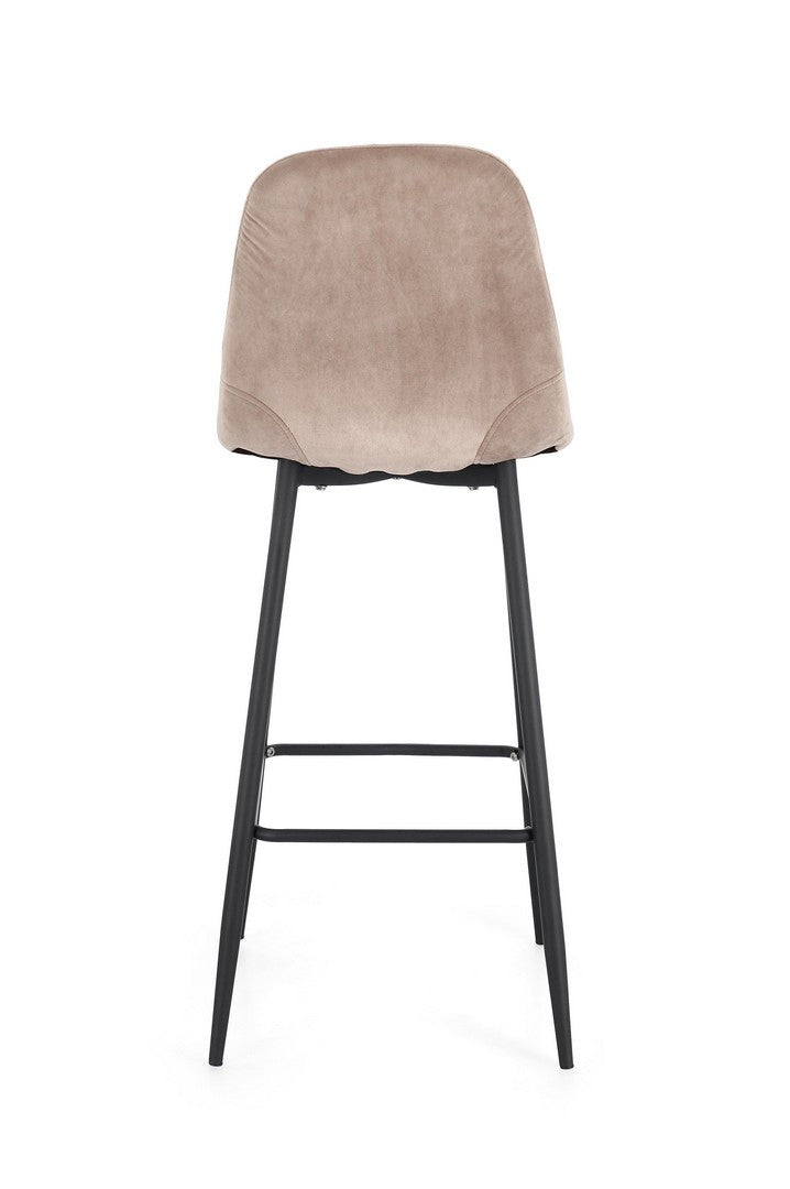 Scaun Bar Tapițat Catifea Taupe, Irelia Bizzotto - Imagine 5