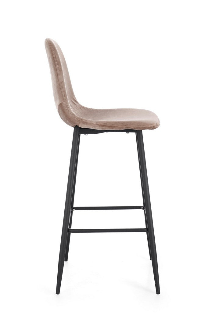 Scaun Bar Tapițat Catifea Taupe, Irelia Bizzotto - Imagine 6