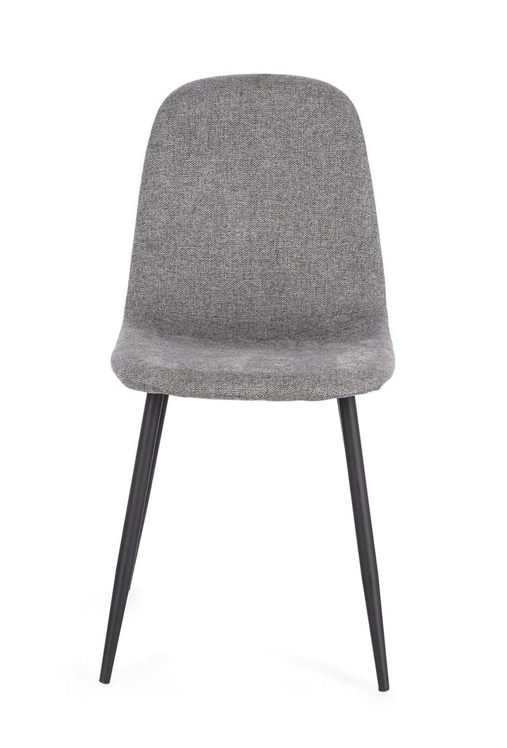 Scaun Dining Tapițat Textil Gri, Irelia Bizzotto - Imagine 4