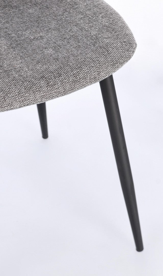 Scaun Dining Tapițat Textil Gri, Irelia Bizzotto - Imagine 8