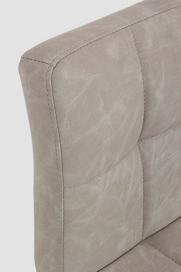 Scaun Bar Tapițat Piele Ecologică Gri, Greyson Vintage Bizzotto - Imagine 4