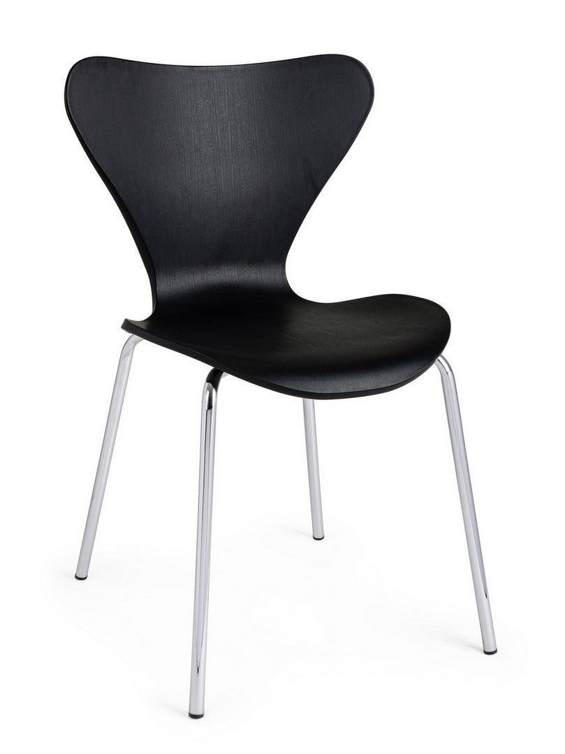 Scaun Dining Modern Negru, Tessa Bizzotto - Imagine 1