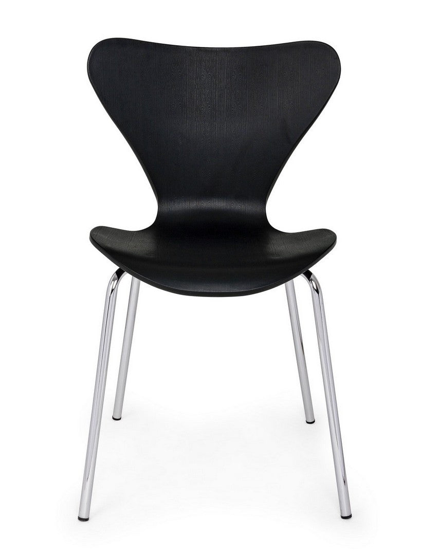Scaun Dining Modern Negru, Tessa Bizzotto - Imagine 3