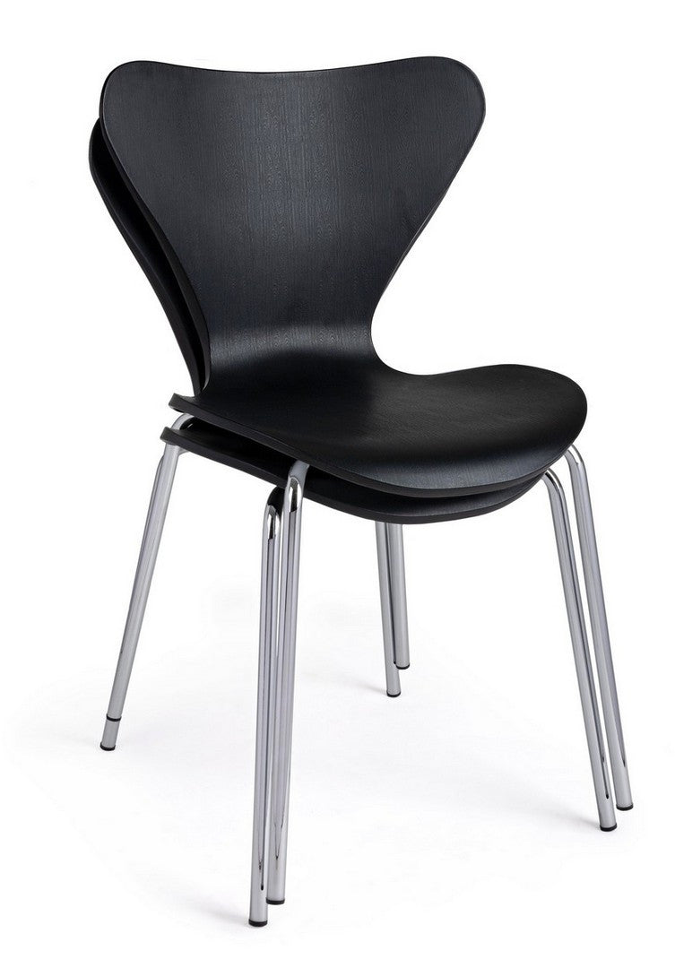 Scaun Dining Modern Negru, Tessa Bizzotto - Imagine 7
