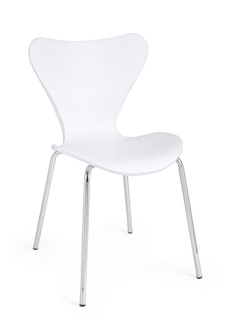Scaun Dining Modern Plastic Alb, Tessa Bizzotto - Imagine 1