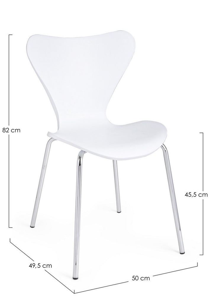 Scaun Dining Modern Plastic Alb, Tessa Bizzotto - Imagine 2