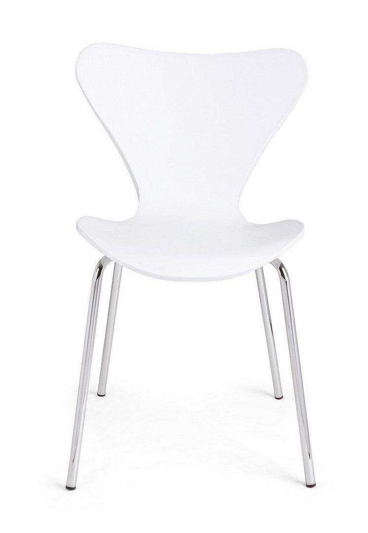 Scaun Dining Modern Plastic Alb, Tessa Bizzotto - Imagine 3