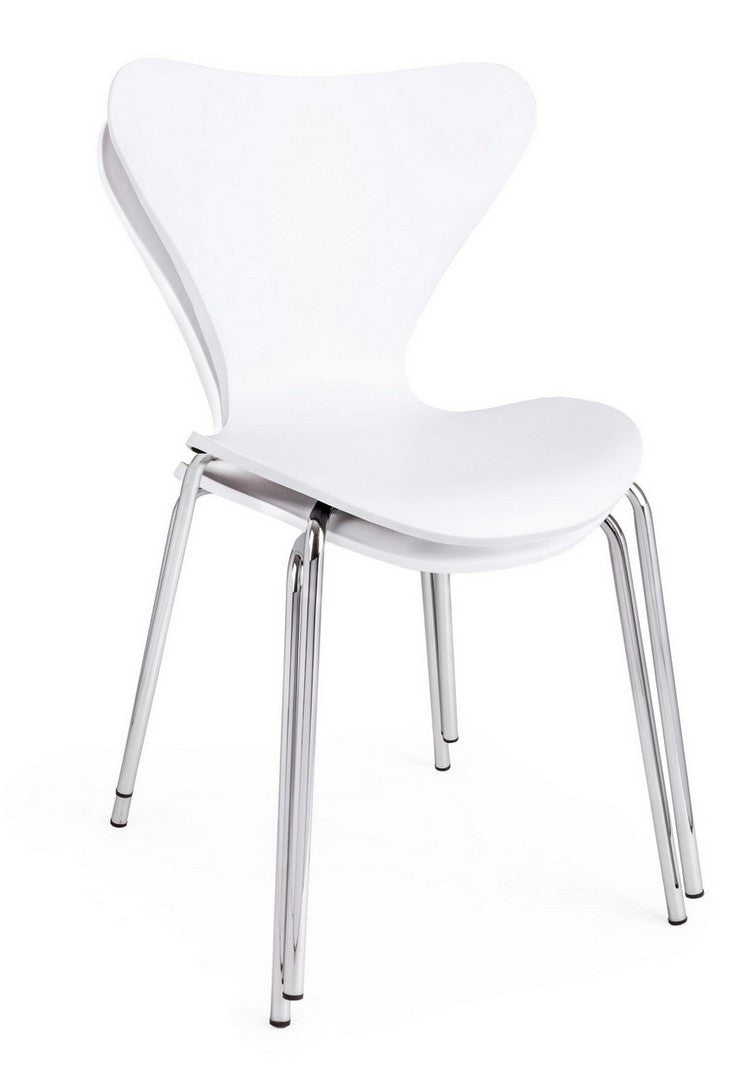 Scaun Dining Modern Plastic Alb, Tessa Bizzotto - Imagine 7