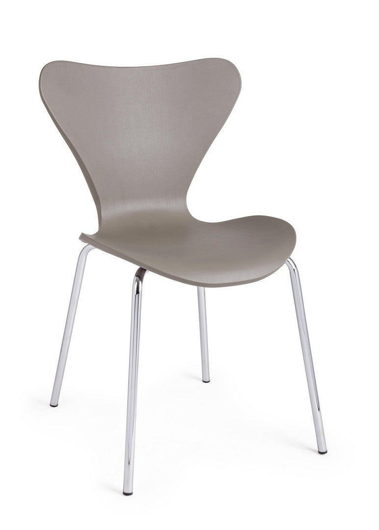 Scaun Dining Modern Plastic Gri, Tessa Camel Bizzotto - Imagine 1