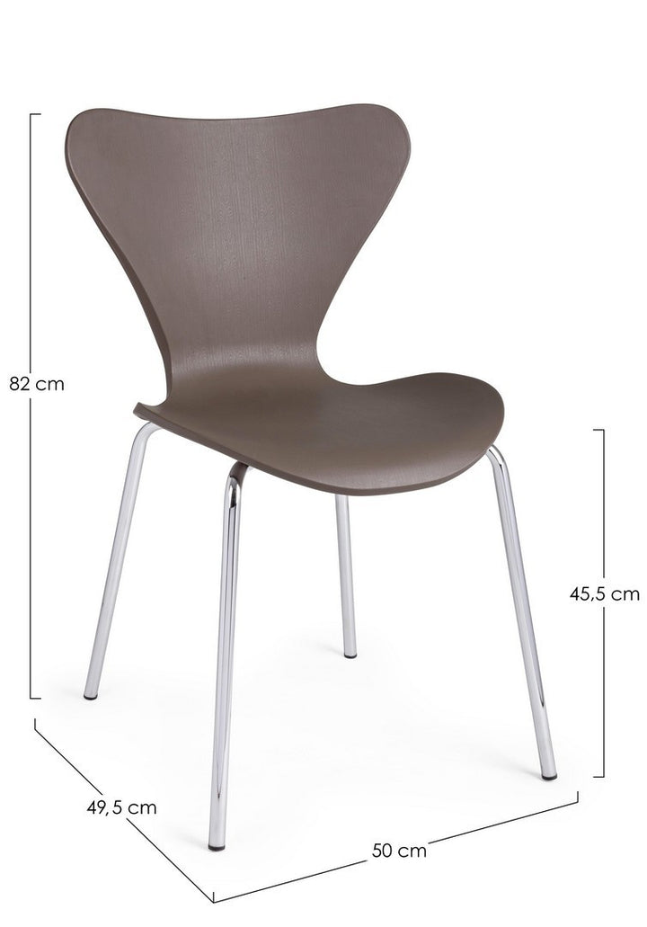 Scaun Dining Modern Plastic Gri, Tessa Camel Bizzotto - Imagine 2