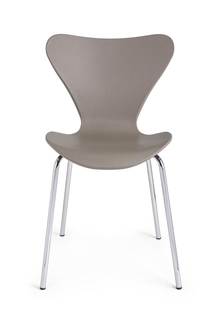 Scaun Dining Modern Plastic Gri, Tessa Camel Bizzotto - Imagine 3