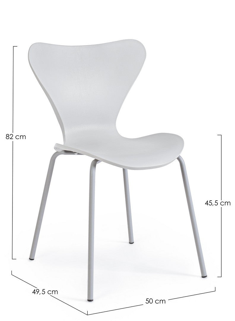 Scaun Dining Plastic Gri, Tessa Bizzotto - Imagine 2