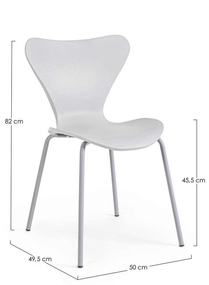 Scaun Dining Plastic Gri, Tessa Bizzotto - Imagine 2