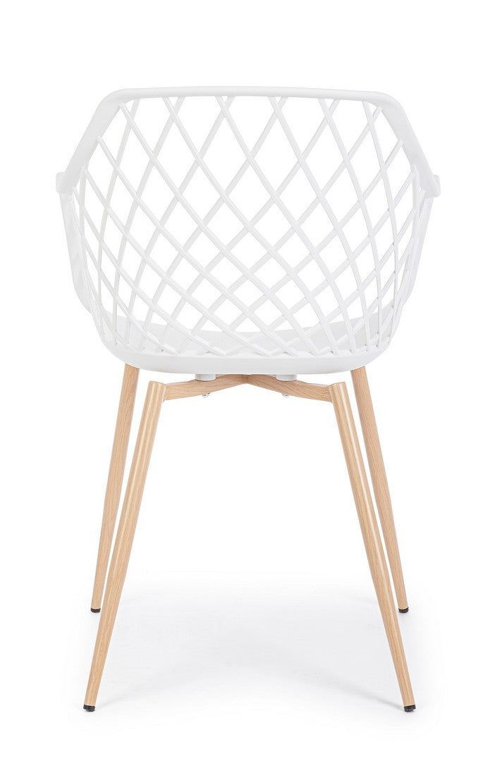 Scaun Dining Plastic Alb, Optik White Bizzotto - Imagine 4