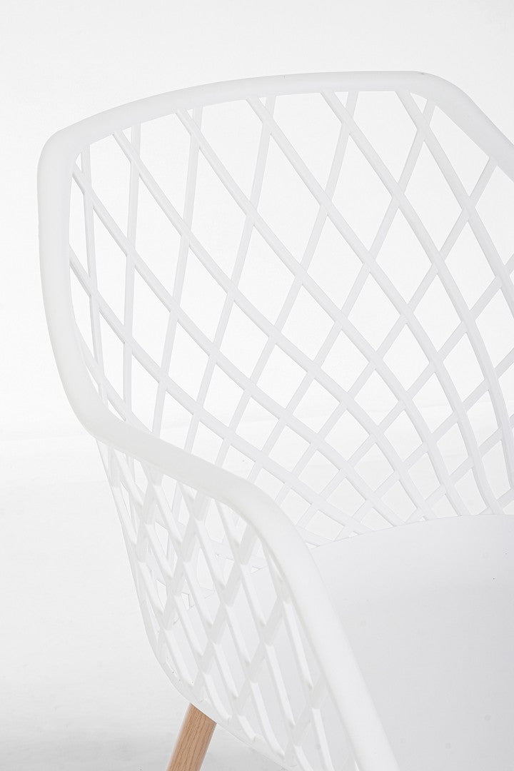 Scaun Dining Plastic Alb, Optik White Bizzotto - Imagine 6
