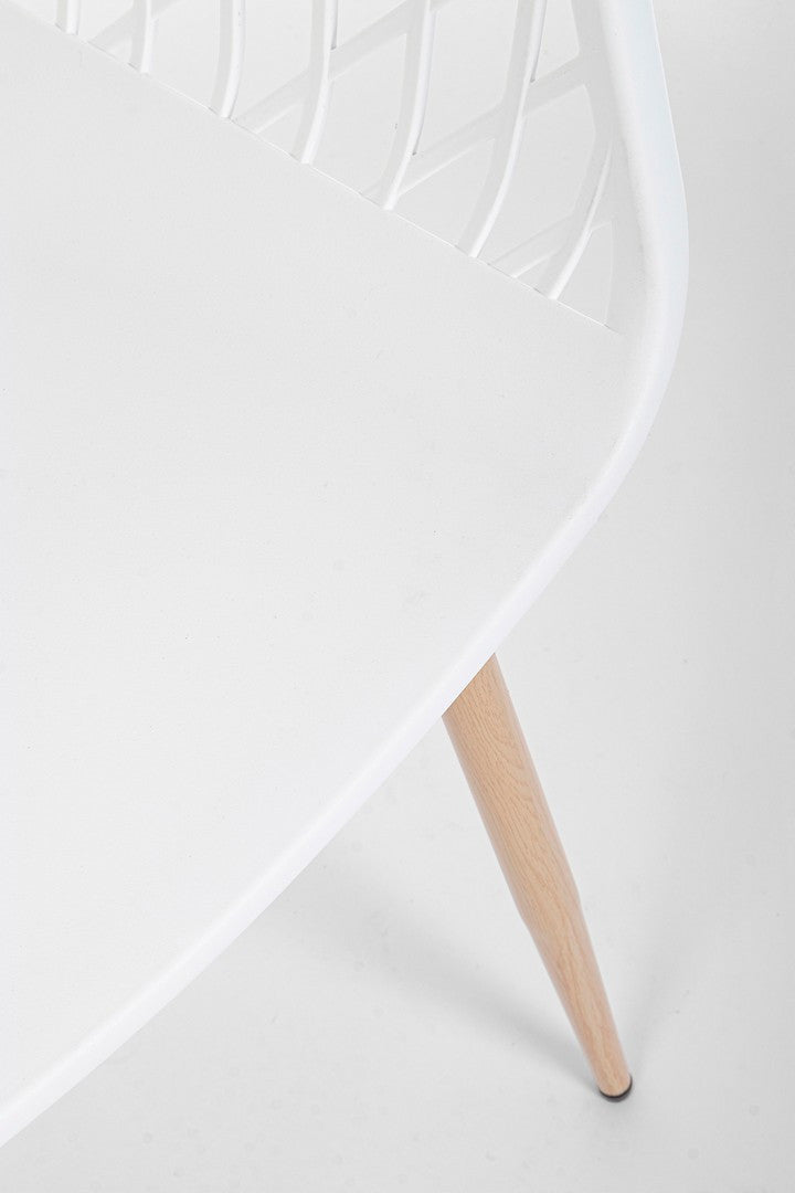 Scaun Dining Plastic Alb, Optik White Bizzotto - Imagine 7