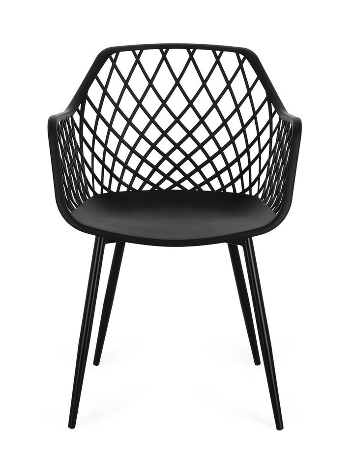 Scaun Dining Modern Negru, Optik Total Black Bizzotto - Imagine 3