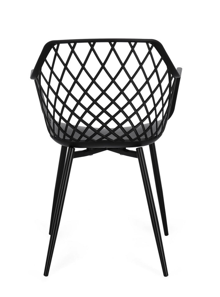 Scaun Dining Modern Negru, Optik Total Black Bizzotto - Imagine 4