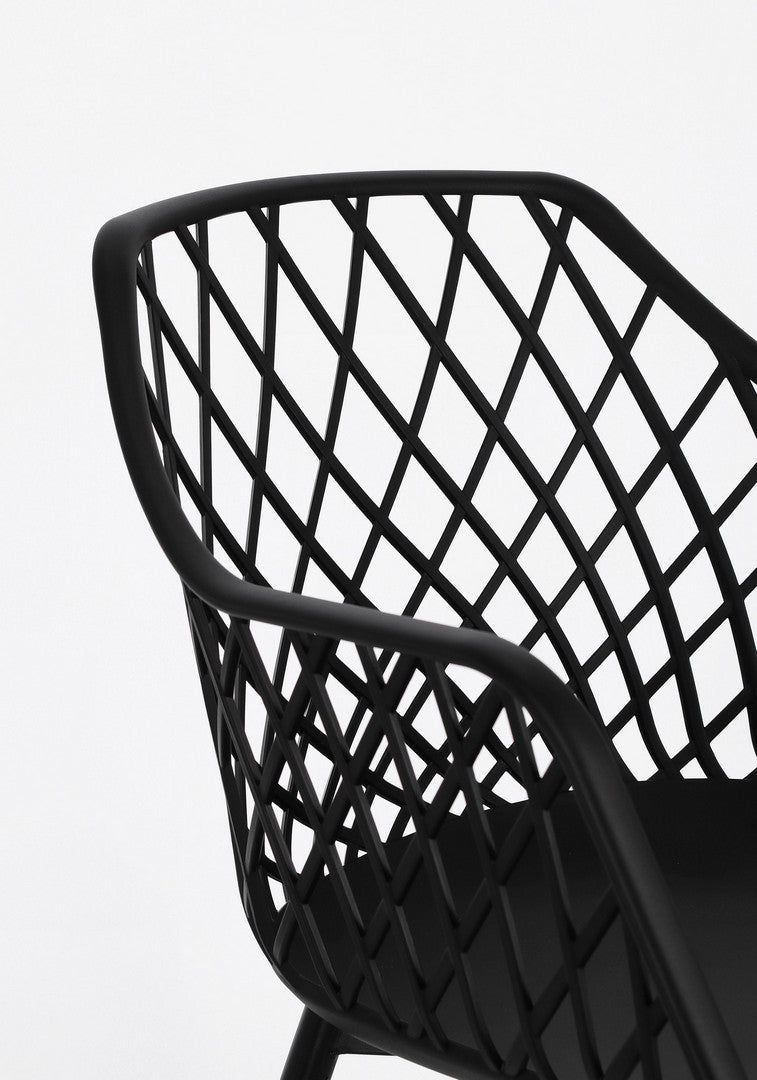 Scaun Dining Modern Negru, Optik Total Black Bizzotto - Imagine 6