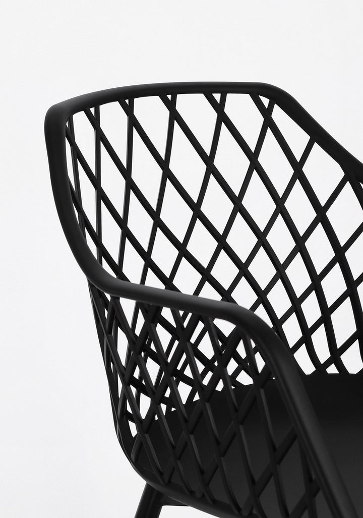 Scaun Dining Modern Negru, Optik Total Black Bizzotto - Imagine 6