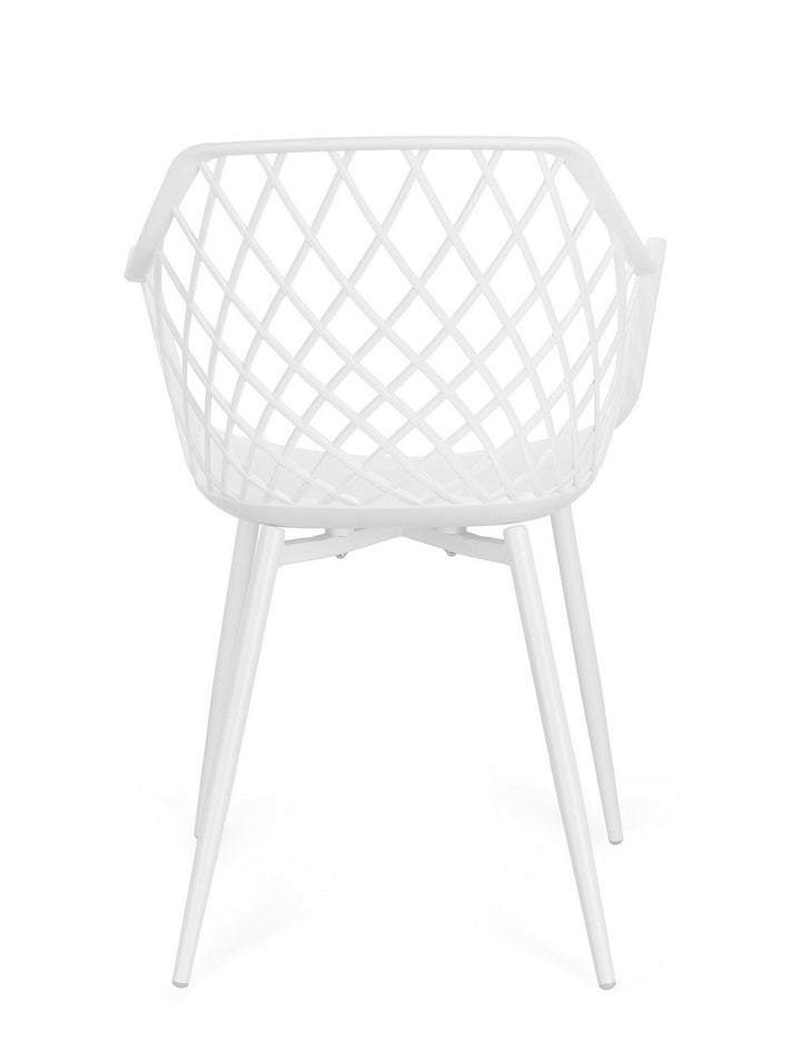 Scaun Dining Modern Plastic Alb, Optik Total White Bizzotto - Imagine 4