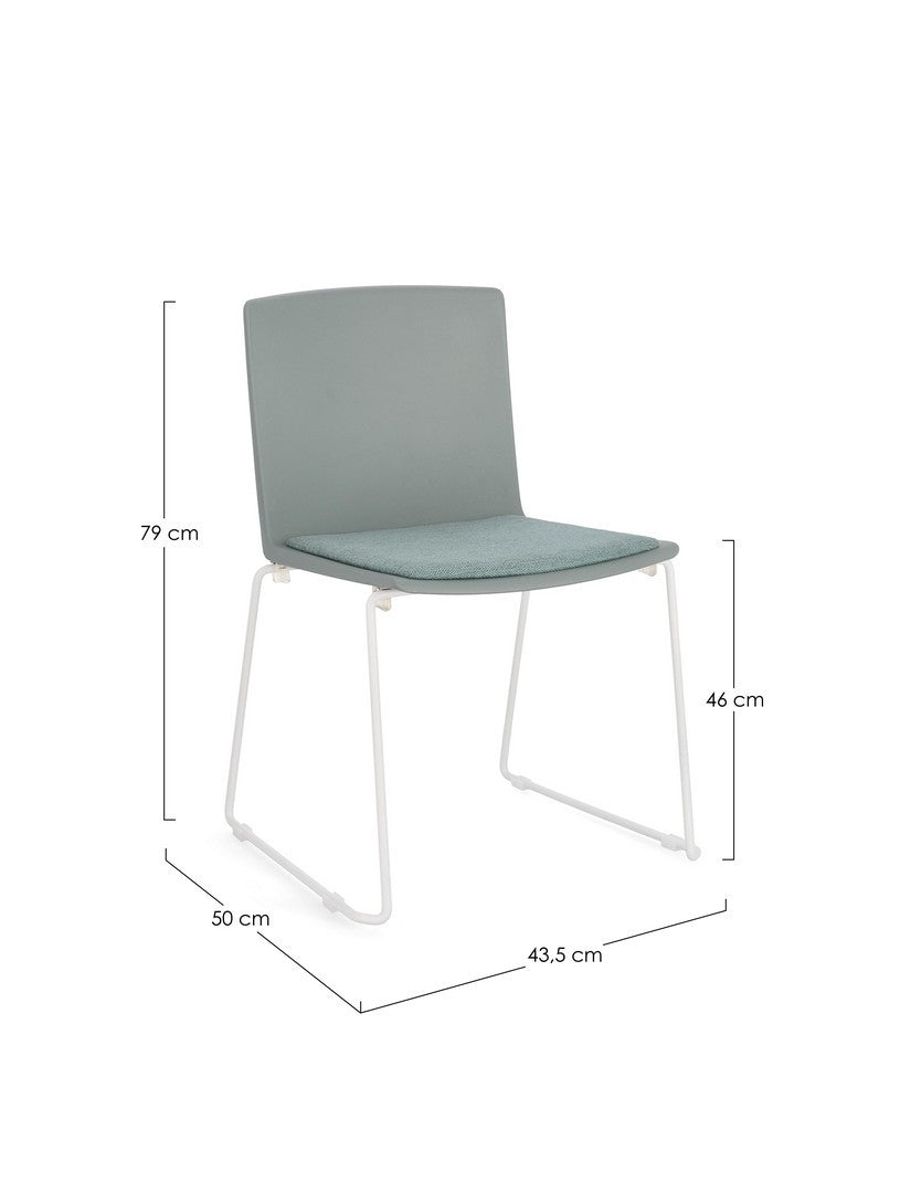 Scaun Dining Plastic Verde Salvie, Giulia Bizzotto - Imagine 3