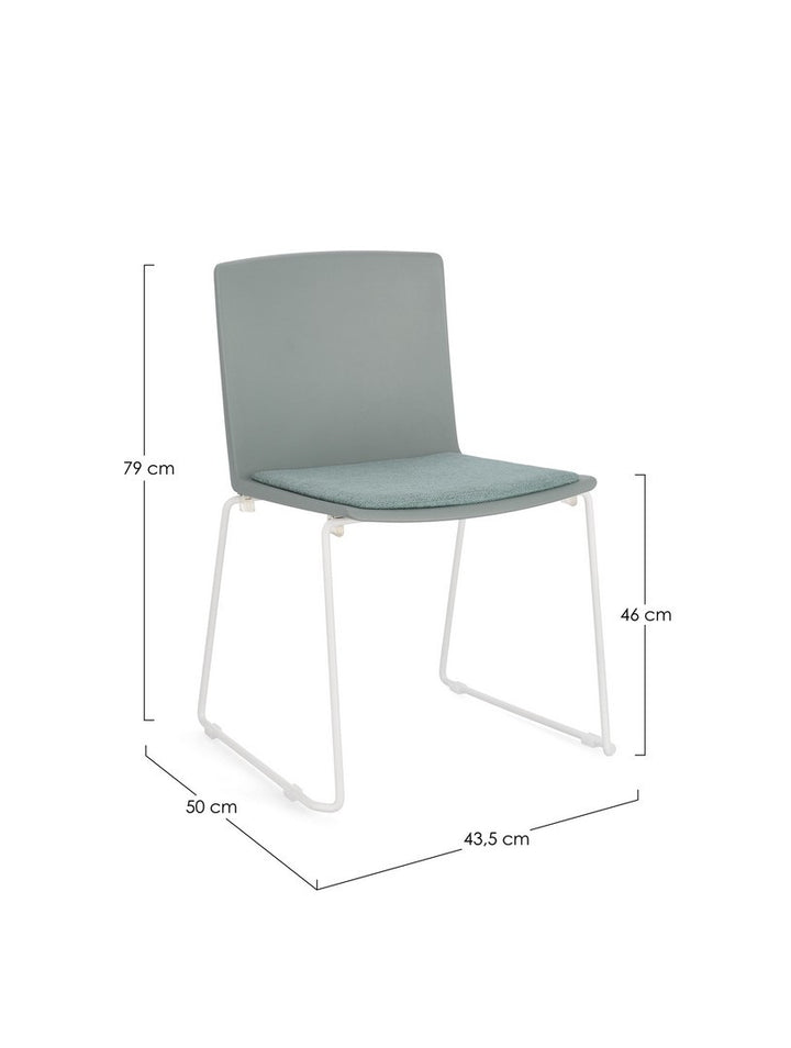 Scaun Dining Plastic Verde Salvie, Giulia Bizzotto - Imagine 3