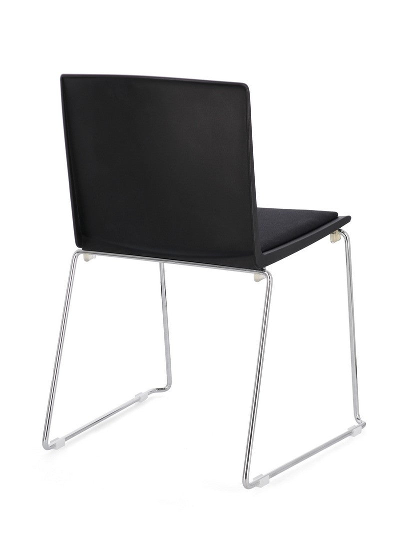 Scaun Dining Stivuibil Negru Cromat, Giulia Bizzotto - Imagine 2