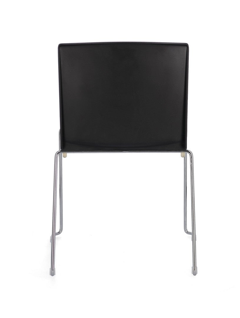 Scaun Dining Stivuibil Negru Cromat, Giulia Bizzotto - Imagine 5