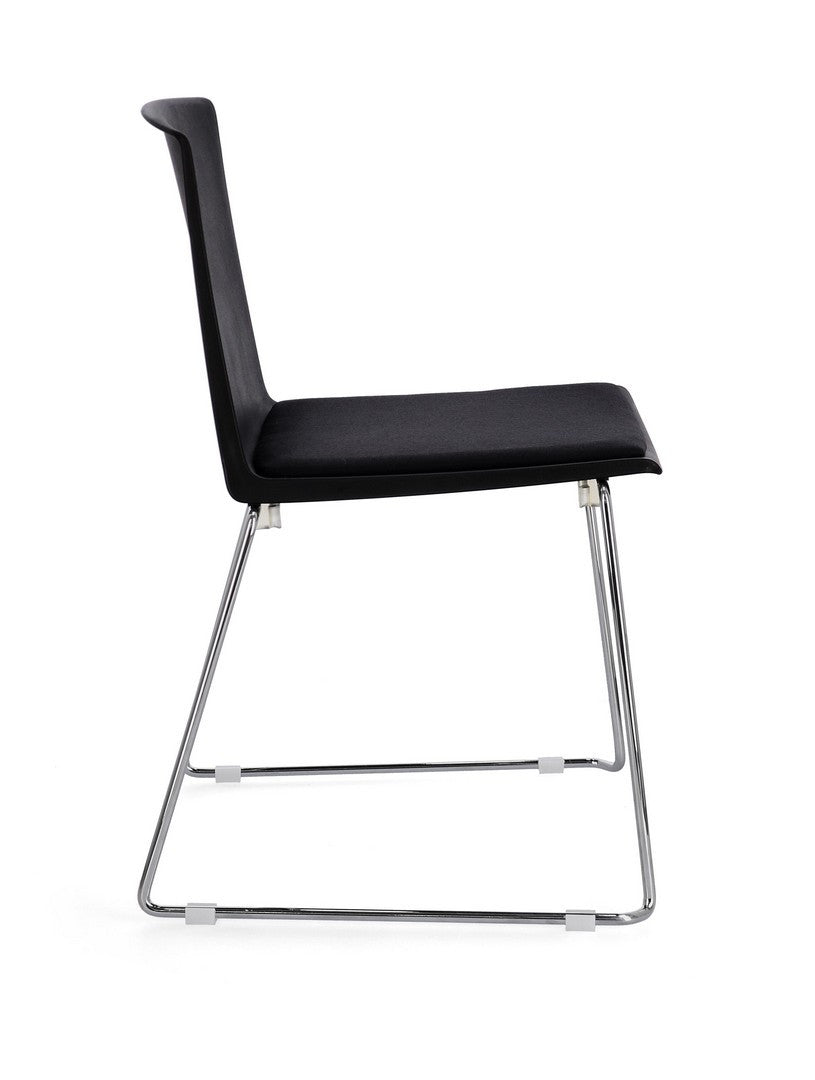Scaun Dining Stivuibil Negru Cromat, Giulia Bizzotto - Imagine 6