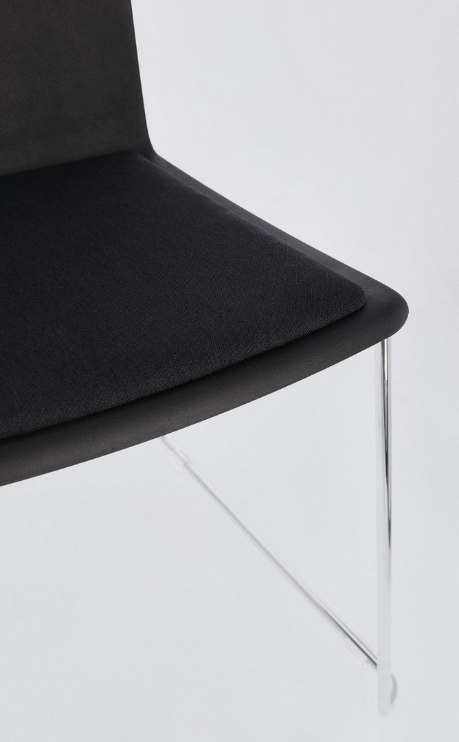 Scaun Dining Stivuibil Negru Cromat, Giulia Bizzotto - Imagine 8