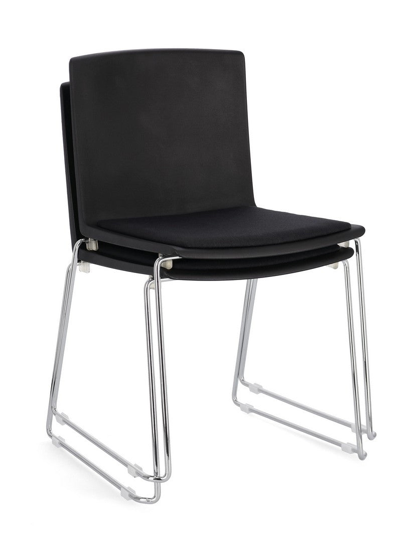 Scaun Dining Stivuibil Negru Cromat, Giulia Bizzotto - Imagine 9