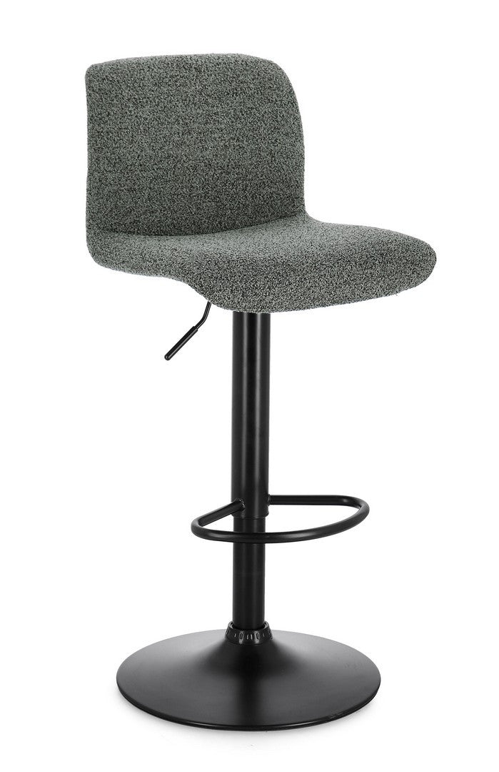 Scaun Bar Rotativ Tapițat Textil Verde Închis, Rafael Bizzotto - Imagine 1