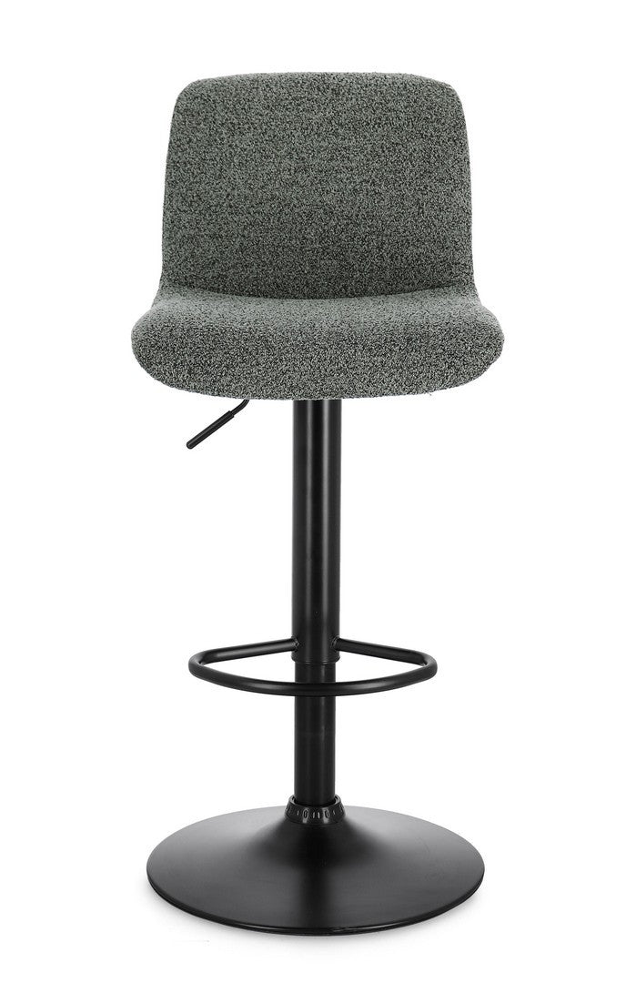 Scaun Bar Rotativ Tapițat Textil Verde Închis, Rafael Bizzotto - Imagine 4